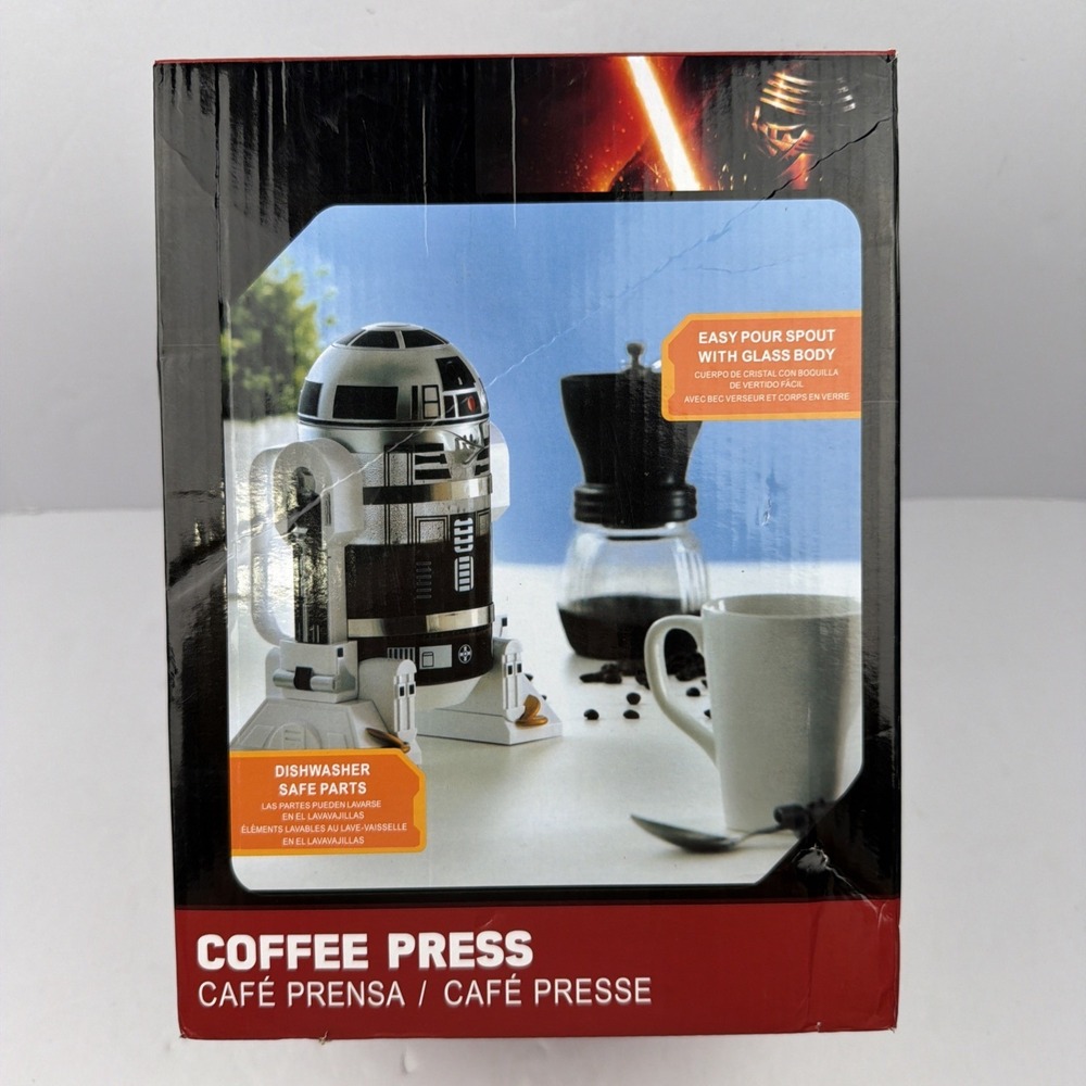 Star Wars R2-D2 Manual Coffee Maker French‎ Press Pot by Think Geek